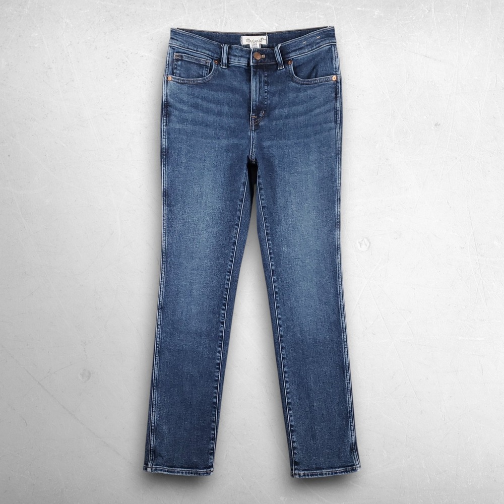 Madewell Women Mid-Rise Stovepipe Jeans 28 Blue Minimalist Streetwear Indie